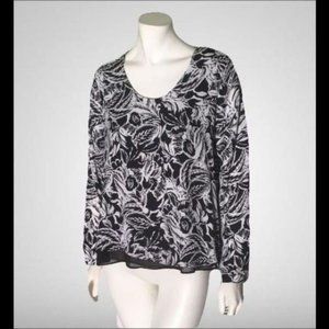NY Collection Chiffon Layered Look Tunic Top S